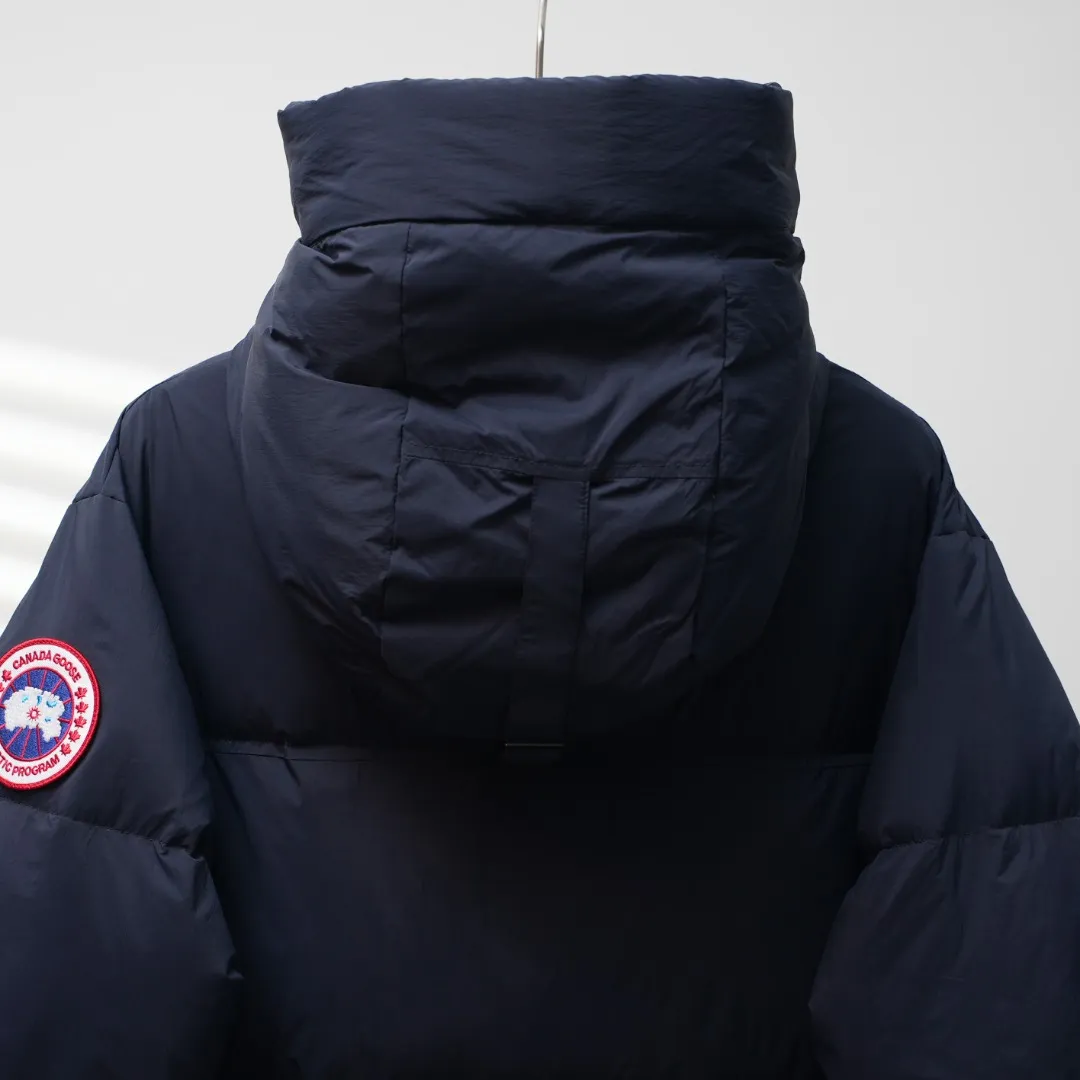 P1160 CANADA GOOSE丨Canada Goose 2800 Long Armband Hooded Down Jacket Color: Dark Blue Red Label Size: XS-XXL